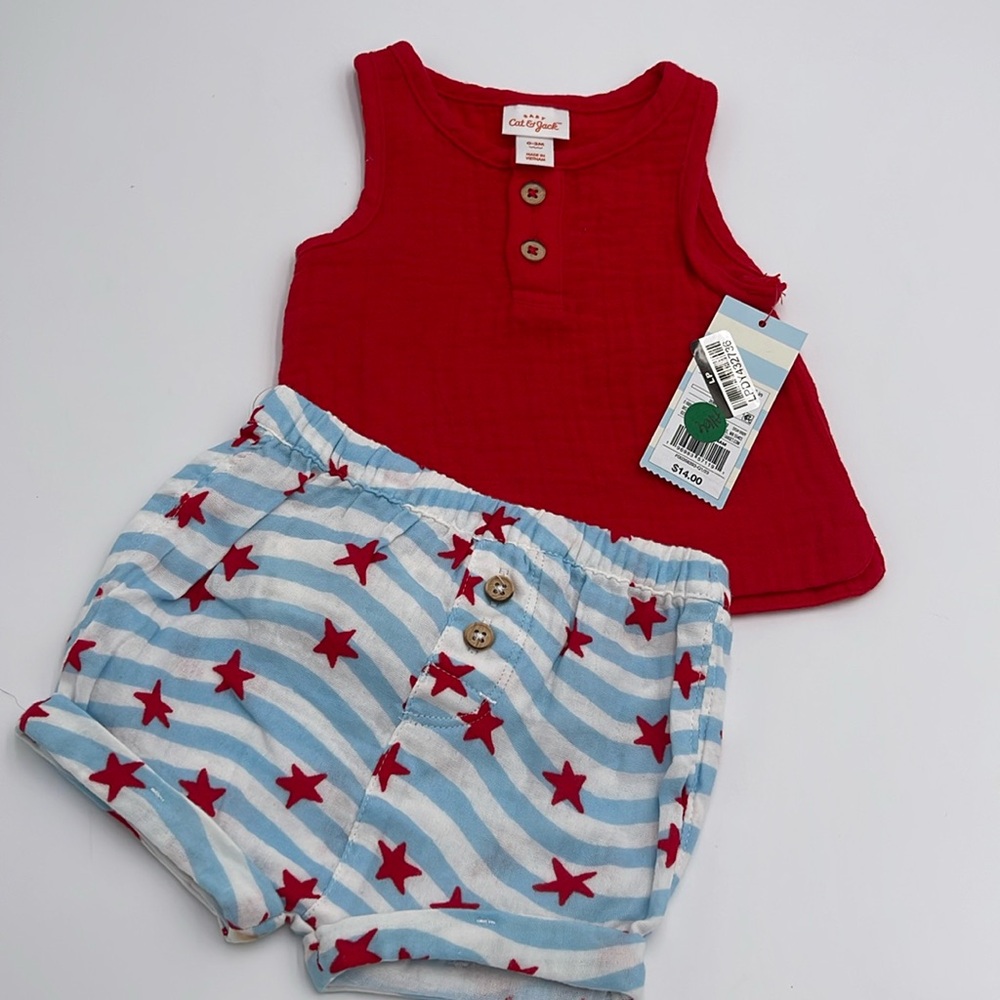Baby Cat & Jack 0-3 month 2 Piece Set